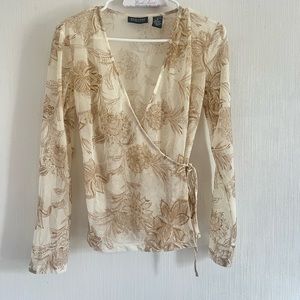 gorgeous sheer nude blouse